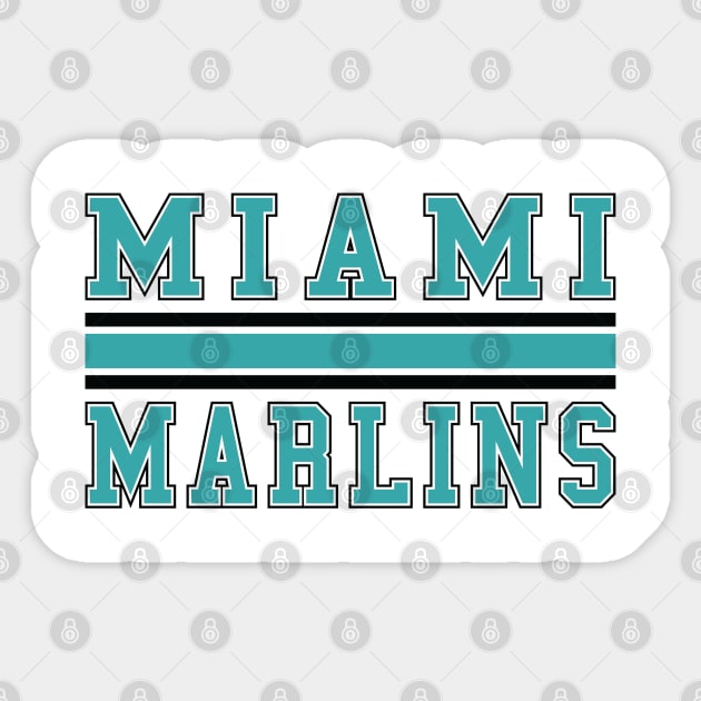 Miami Marlins Baseball Sticker by Cemploex_Art
